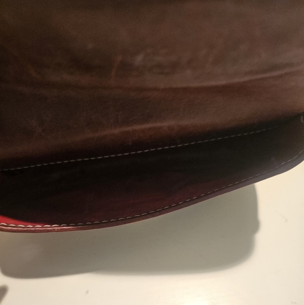 Dooney & Bourke Brown and Gold Monogram Wristlet - Picture 2 of 3